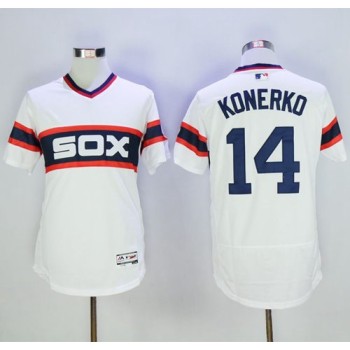 White Sox #14 Paul Konerko White Flexbase Authentic Collection Alternate Home Stitched MLB Jersey White Sox #14 Paul Konerko White Flexbase Authentic Collection Alternate Home Stitched MLB Jersey