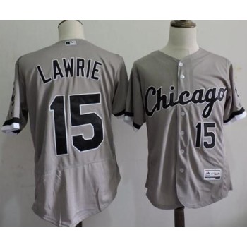 White Sox #15 Brett Lawrie Grey Flexbase Authentic Collection Stitched MLB Jersey White Sox #15 Brett Lawrie Grey Flexbase Authentic Collection Stitched MLB Jersey