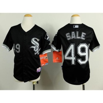 White Sox #49 Chris Sale Black Cool Base Stitched Youth MLB Jersey White Sox #49 Chris Sale Black Cool Base Stitched Youth MLB Jersey