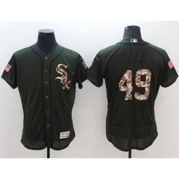 White Sox #49 Chris Sale Green Flexbase Authentic Collection Salute to Service Stitched MLB Jersey White Sox #49 Chris Sale Green Flexbase Authentic Collection Salute to Service Stitched MLB Jersey