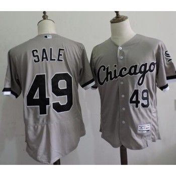 White Sox #49 Chris Sale Grey Flexbase Authentic Collection Stitched MLB Jersey White Sox #49 Chris Sale Grey Flexbase Authentic Collection Stitched MLB Jersey