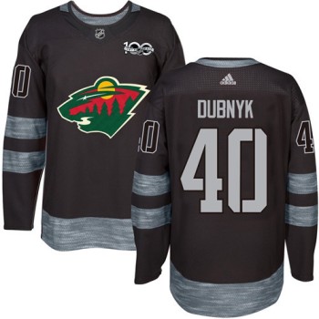 Wild #40 Devan Dubnyk Black 1917-2017 100th Anniversary Stitched NHL Jersey Wild #40 Devan Dubnyk Black 1917-2017 100th Anniversary Stitched NHL Jersey