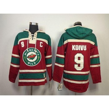 Wild #9 Mikko Koivu Red Sawyer Hooded Sweatshirt Stitched NHL Jersey Wild #9 Mikko Koivu Red Sawyer Hooded Sweatshirt Stitched NHL Jersey