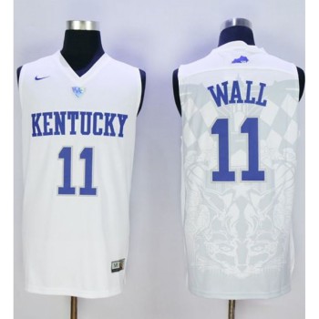 Wildcats #11 John Wall White Basketball Stitched NCAA Jersey