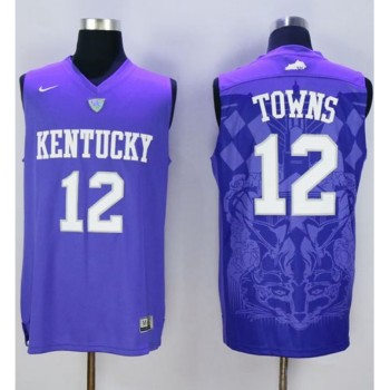 Wildcats #12 Karl-Anthony Towns Blue Basketball Stitched NCAA Jersey Wildcats #12 Karl-Anthony Towns Blue Basketball Stitched NCAA Jersey