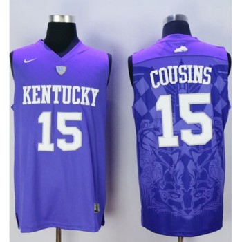 Wildcats #15 DeMarcus Cousins Blue Basketball Stitched NCAA Jersey Wildcats #15 DeMarcus Cousins Blue Basketball Stitched NCAA Jersey