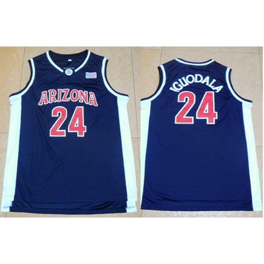 Wildcats #24 Andre Iguodala Navy Blue Basketball Stitched NCAA Jersey