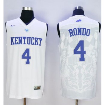 Wildcats #4 Rajon Rondo White Basketball Stitched NCAA Jersey Wildcats #4 Rajon Rondo White Basketball Stitched NCAA Jersey