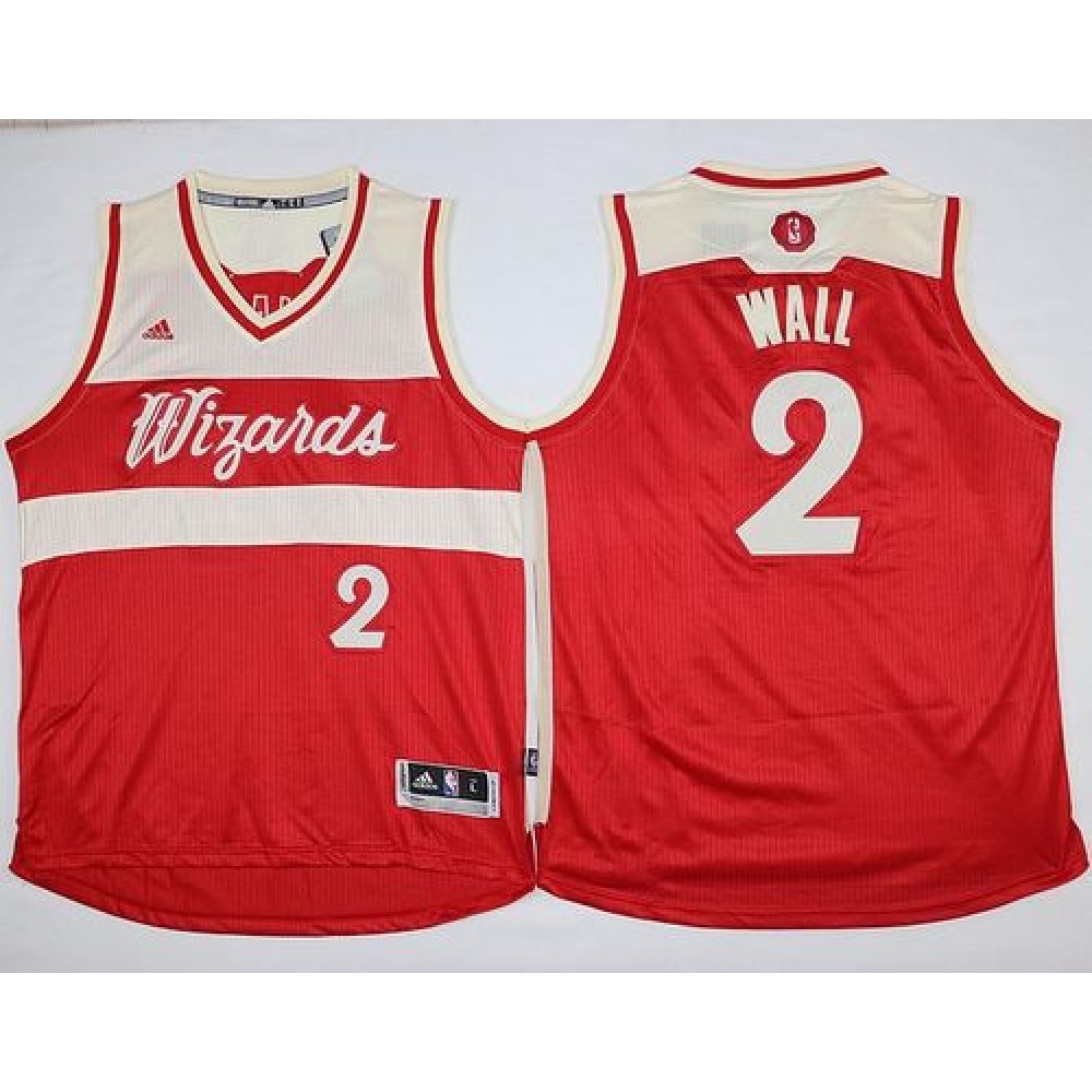 Wizards #2 John Wall Red 2015-2016 Christmas Day Stitched NBA Jersey