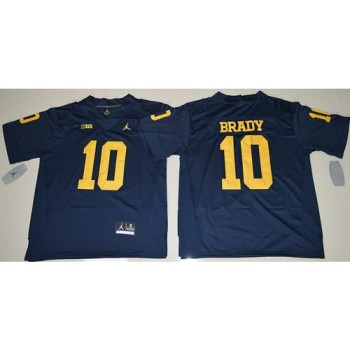 Wolverines #10 Tom Brady Navy Blue Stitched NCAA Jersey Wolverines #10 Tom Brady Navy Blue Stitched NCAA Jersey
