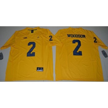 Wolverines #2 Charles Woodson Gold  Limited Stitched NCAA Jersey