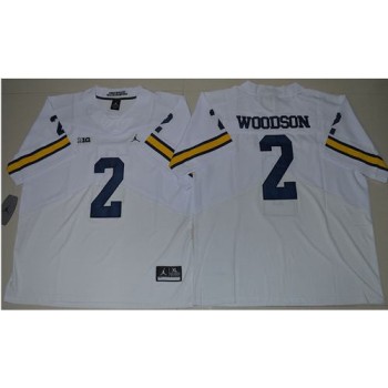 Wolverines #2 Charles Woodson White  Elite Stitched NCAA Jersey