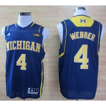 Wolverines #4 Chris Webber Navy Blue Basketball Stitched NCAA Jersey Wolverines #4 Chris Webber Navy Blue Basketball Stitched NCAA Jersey