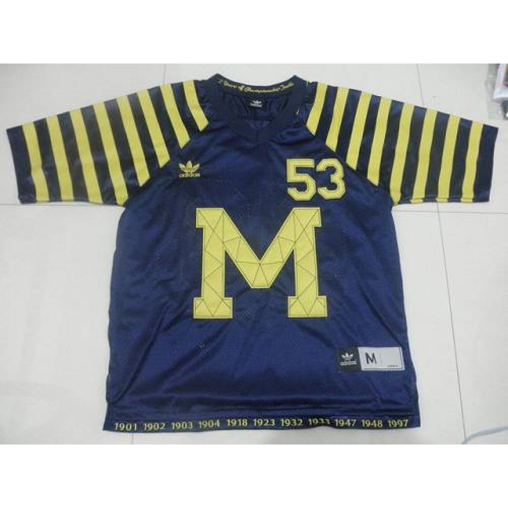 Wolverines #53 Michigan Blue Under The Lights Stitched NCAA Jersey