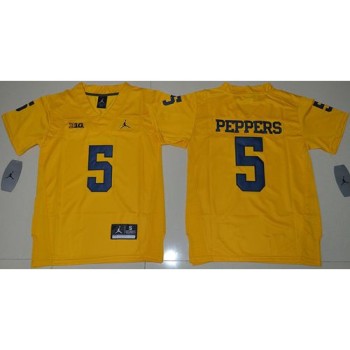 Wolverines #5 Jabrill Peppers Gold Stitched Youth NCAA Jersey Wolverines #5 Jabrill Peppers Gold Stitched Youth NCAA Jersey