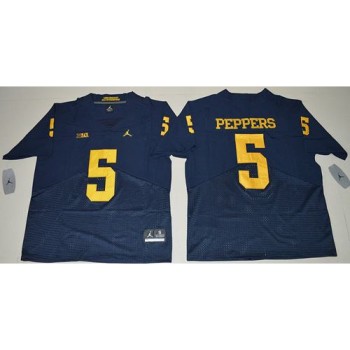 Wolverines #5 Jabrill Peppers Navy Blue Elite Stitched NCAA Jersey Wolverines #5 Jabrill Peppers Navy Blue Elite Stitched NCAA Jersey