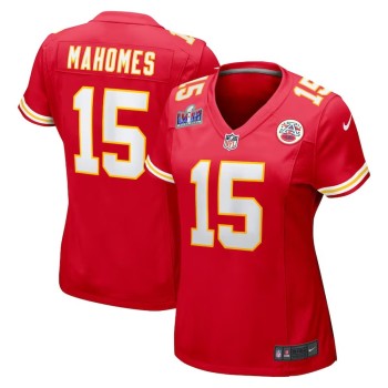 Women's Kansas City Chiefs #15 Patrick Mahomes Red Super Bowl LVIII Game Jersey Women's Kansas City Chiefs #15 Patrick Mahomes Red Super Bowl LVIII Game Jersey