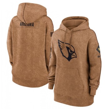 Women's Arizona Cardinals 2023 Brown Salute to Service Pullover Hoodie(Run Small) Women's Arizona Cardinals 2023 Brown Salute to Service Pullover Hoodie(Run Small)