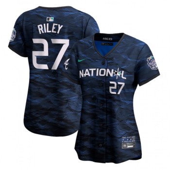 Women's Atlanta Braves #27 Austin Riley Royal 2023 All-star Stitched Baseball Jersey(Run Small) Women's Atlanta Braves #27 Austin Riley Royal 2023 All-star Stitched Baseball Jersey(Run Small)