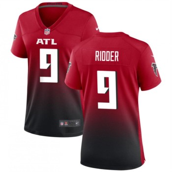 Women's Atlanta Falcons #9 Desmond Ridder Red/Black Stitched Jersey(Run Small) Women's Atlanta Falcons #9 Desmond Ridder Red/Black Stitched Jersey(Run Small)
