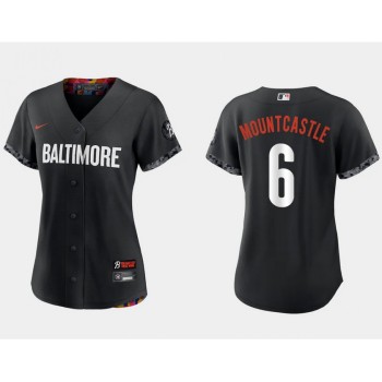 Women's Baltimore Orioles #6 Ryan Mountcastle Black 2023 City Connect Stitched Baseball Jersey(Run Small) Women's Baltimore Orioles #6 Ryan Mountcastle Black 2023 City Connect Stitched Baseball Jersey(Run Small)