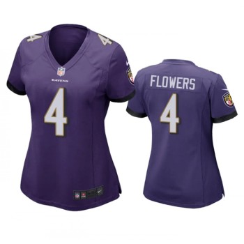 Women's Baltimore Ravens #4 Zay Flowers Purple Football Jersey(Run Small) Women's Baltimore Ravens #4 Zay Flowers Purple Football Jersey(Run Small)