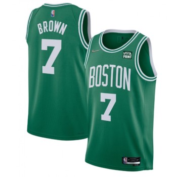 Women's Boston Celtics #7 Jaylen Brown 75th Anniversary Green Stitched Basketball Jersey(Run Small) Women's Boston Celtics #7 Jaylen Brown 75th Anniversary Green Stitched Basketball Jersey(Run Small)