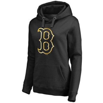 Women's Boston Red Sox Gold Collection Pullover Hoodie Black Women's Boston Red Sox Gold Collection Pullover Hoodie Black
