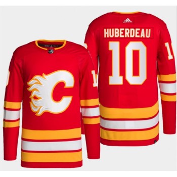 Women's Calgary Flames #10 Jonathan Huberdeau Red Stitched Jersey Women's Calgary Flames #10 Jonathan Huberdeau Red Stitched Jersey