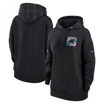 Women's Carolina Panthers Black 2023 Crucial Catch Club Pullover Hoodie(Run Small) Women's Carolina Panthers Black 2023 Crucial Catch Club Pullover Hoodie(Run Small)