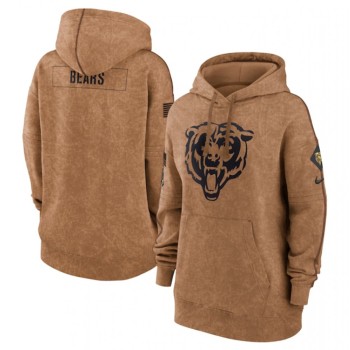 Women's Chicago Bears 2023 Brown Salute to Service Pullover Hoodie(Run Small) Women's Chicago Bears 2023 Brown Salute to Service Pullover Hoodie(Run Small)