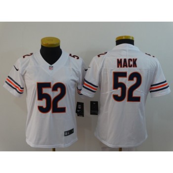 Women's Chicago Bears #52 Khalil White Vapor Untouchable Limited Stitched NFL Jersey Women's Chicago Bears #52 Khalil White Vapor Untouchable Limited Stitched NFL Jersey