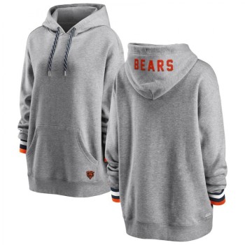 Women's Chicago Bears WEAR By Erin Andrews Heathered Gray Pullover Fleece Hoodie(Run Small) Women's Chicago Bears WEAR By Erin Andrews Heathered Gray Pullover Fleece Hoodie(Run Small)