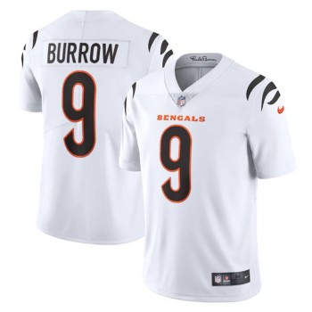 Women's Cincinnati Bengals #9 Joe Burrow 2021 White Vapor Limited Stitched Jersey(Run Small) Women's Cincinnati Bengals #9 Joe Burrow 2021 White Vapor Limited Stitched Jersey(Run Small)