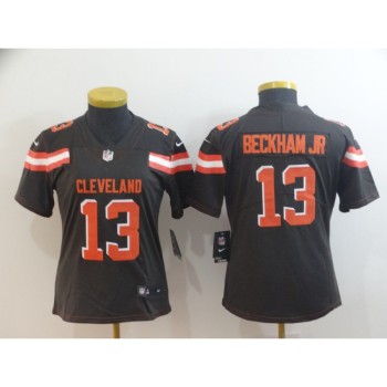 Women's Cleveland Browns #13 Odell Beckham Jr. Brown Vapor Untouchable Limited Stitched NFL Jersey(Run Small) Women's Cleveland Browns #13 Odell Beckham Jr. Brown Vapor Untouchable Limited Stitched NFL Jersey(Run Small)