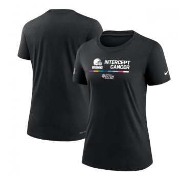 Women's Cleveland Browns 2022 Black Crucial Catch Performance T-Shirt(Run Small) Women's Cleveland Browns 2022 Black Crucial Catch Performance T-Shirt(Run Small)