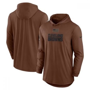 Women's Cleveland Browns Brown 2023 Salute To Service Lightweight Long Sleeve Hoodie(Run Small) Women's Cleveland Browns Brown 2023 Salute To Service Lightweight Long Sleeve Hoodie(Run Small)