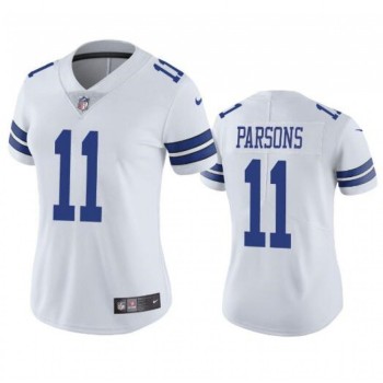Women's Dallas Cowboys #11 Micah Parsons White Vapor Untouchable Limited Stitched Jersey(Run Small) Women's Dallas Cowboys #11 Micah Parsons White Vapor Untouchable Limited Stitched Jersey(Run Small)