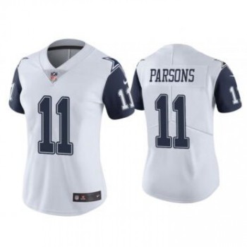 Women's Dallas Cowboys #11 Micah Parsons White Vapor Untouchable Limited Stitched Jersey(Run Small) Women's Dallas Cowboys #11 Micah Parsons White Vapor Untouchable Limited Stitched Jersey(Run Small)