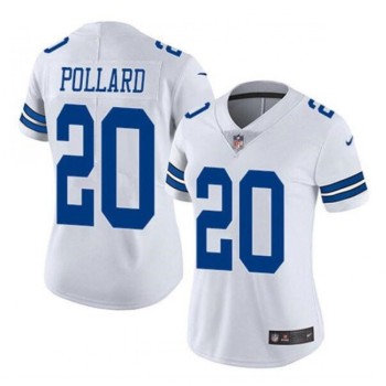 Women's Dallas Cowboys #20 Tony Pollard White Vapor Untouchable Limited Stitched Football Jersey(Run Small Women's Dallas Cowboys #20 Tony Pollard White Vapor Untouchable Limited Stitched Football Jersey(Run Small