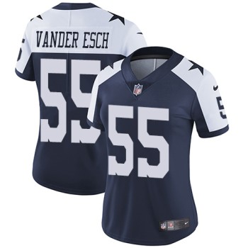 Women's Dallas Cowboys #55 Leighton Vander Esch Navy Thanksgiving Vapor Untouchable Limited Stitched NFL Jersey Women's Dallas Cowboys #55 Leighton Vander Esch Navy Thanksgiving Vapor Untouchable Limited Stitched NFL Jersey