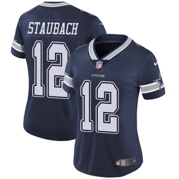 Women's Dallas Cowboys #12 Roger Staubach Navy Blue Vapor Untouchable Limited Stitched NFL Jersey Women's Dallas Cowboys #12 Roger Staubach Navy Blue Vapor Untouchable Limited Stitched NFL Jersey