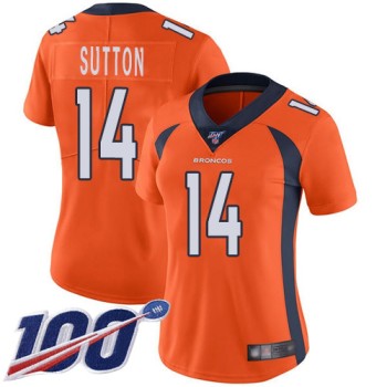 Women's Denver Broncos #14 Courtland Sutton 2019 Orange 100th Season Vapor Untouchable Limited NFL Stitched NFL Jersey(Run Small) Women's Denver Broncos #14 Courtland Sutton 2019 Orange 100th Season Vapor Untouchable Limited NFL Stitched NFL Jersey(Run Small)