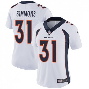 Women's Denver Broncos #31 Justin Simmons White Vapor Untouchable Limited Stitched NFL Jersey(Run Small) Women's Denver Broncos #31 Justin Simmons White Vapor Untouchable Limited Stitched NFL Jersey(Run Small)