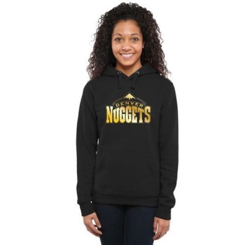 Women's Denver Nuggets Gold Collection Pullover Hoodie Black Women's Denver Nuggets Gold Collection Pullover Hoodie Black