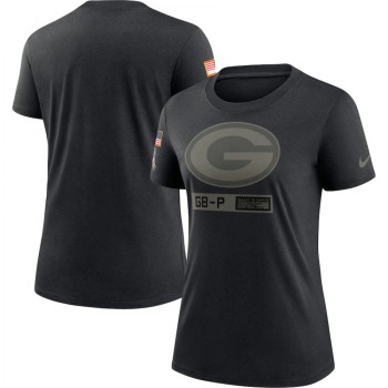 Women's Green Bay Packers 2020 Black Salute To Service Performance T-Shirt (Run Small) Women's Green Bay Packers 2020 Black Salute To Service Performance T-Shirt (Run Small)
