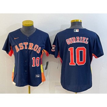 Women's Houston Astros #10 Yuli Gurriel Navy With Patch Cool Base Stitched Baseball Jersey(Run Small) Women's Houston Astros #10 Yuli Gurriel Navy With Patch Cool Base Stitched Baseball Jersey(Run Small)