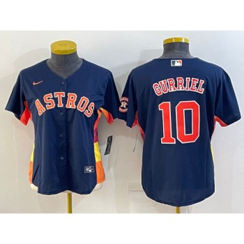 Women's Houston Astros #10 Yuli Gurriel Navy With Patch Cool Base Stitched Baseball Jersey(Run Small) Women's Houston Astros #10 Yuli Gurriel Navy With Patch Cool Base Stitched Baseball Jersey(Run Small)
