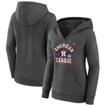 Women's Houston Astros 2021 Heathered Charcoal National League Champions Locker Room Pullover Hoodie(Run Small) Women's Houston Astros 2021 Heathered Charcoal National League Champions Locker Room Pullover Hoodie(Run Small)