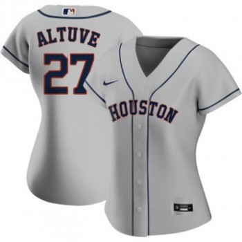 Women's Houston Astros #27 Jose Altuve Grey Cool Base Stitched Baseball Jersey(Run Small) Women's Houston Astros #27 Jose Altuve Grey Cool Base Stitched Baseball Jersey(Run Small)
